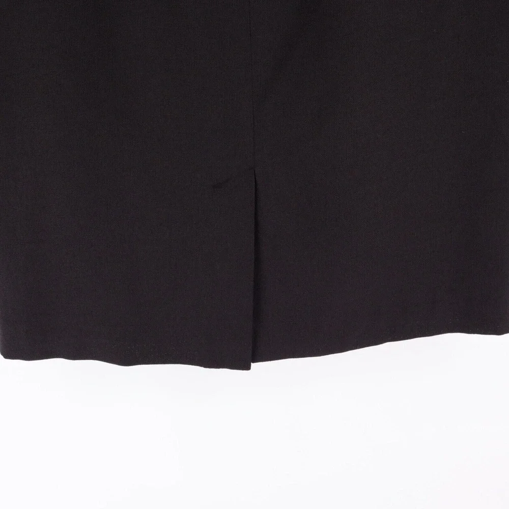 Knee Length Black Skirt Lined Straight‎ Womens Size 14 Stretch Waist Plaza South